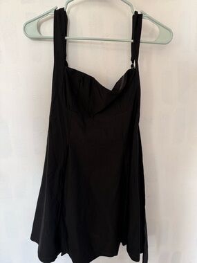 Hello Molly Black Mini Dress with Square Neck